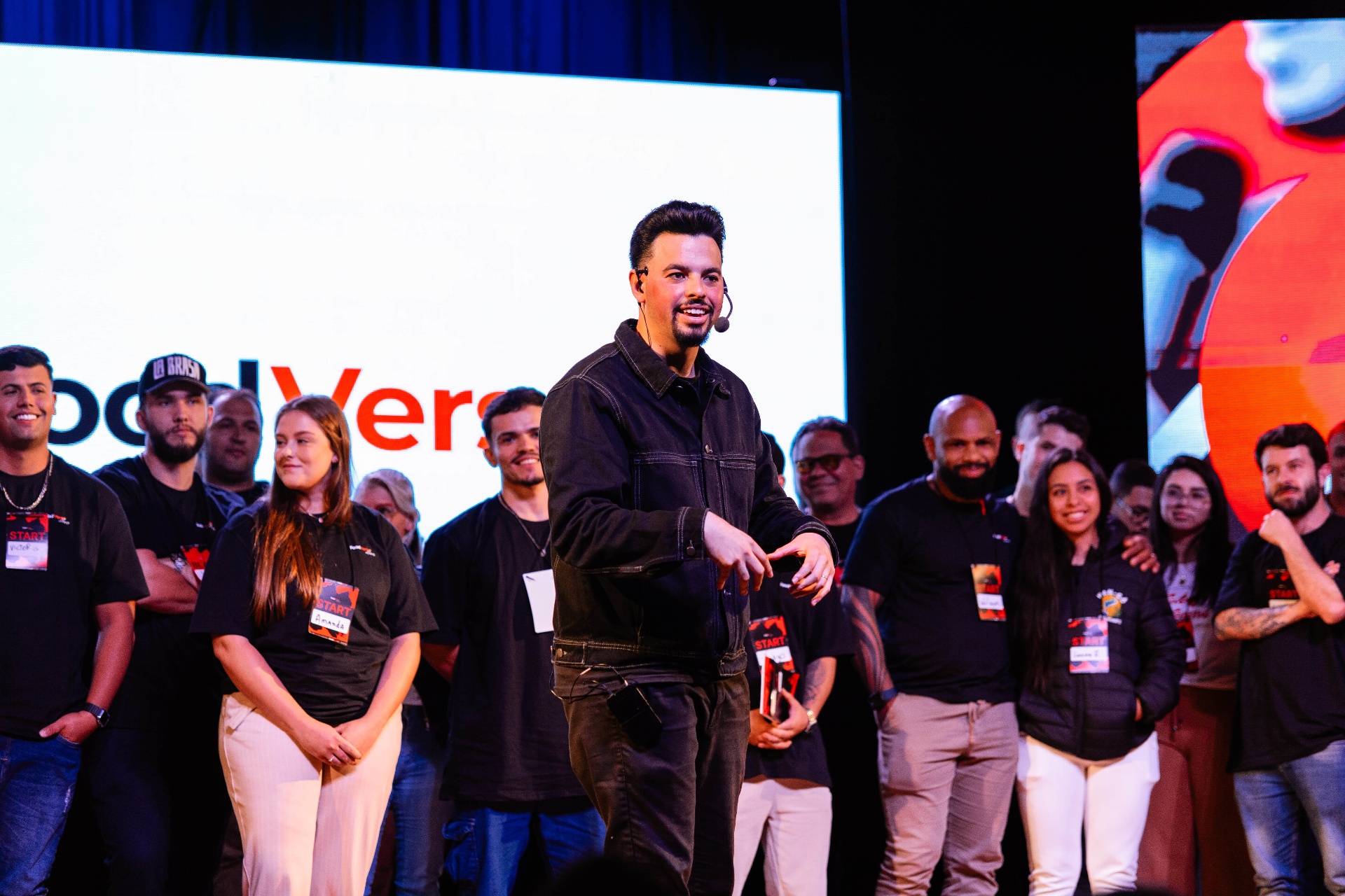 William Flores no palco
